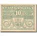 Billet, Autriche, Zistersdorf, 10 Heller, Blason 1920-12-31 SPL Mehl:FS 1277a