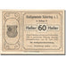 Billet, Autriche, Schärding, 60 Heller, pont 1920-12-31, SUP+ Mehl:FS 951IIb