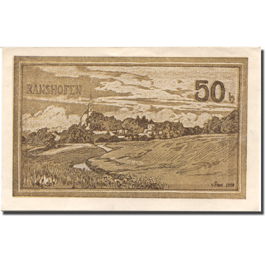 Banconote, Austria, Ranshofen, 50 Heller, paysage, 1920 SPL Mehl:FS 819Ea