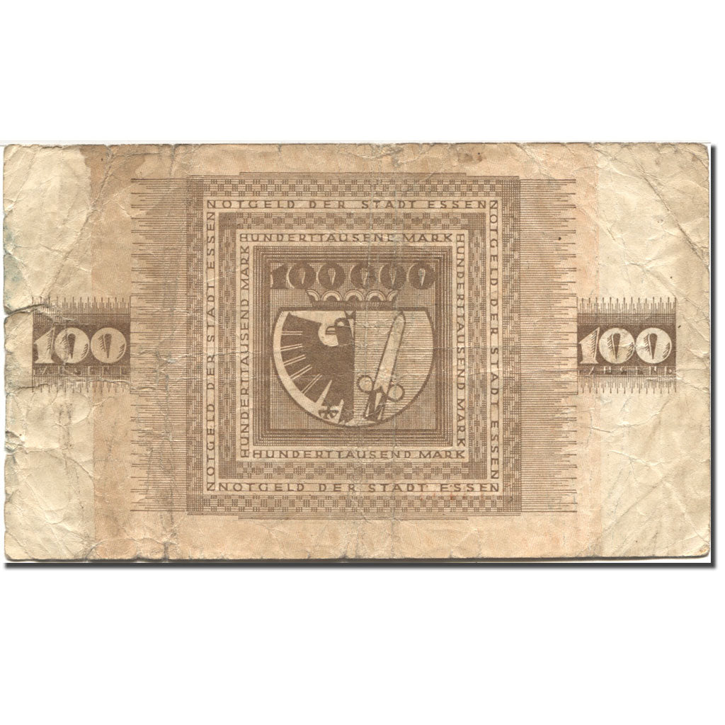 Banconote, Germania, Essen, 100 000 Mark, Blason, 1923, 1923-07-20, MB