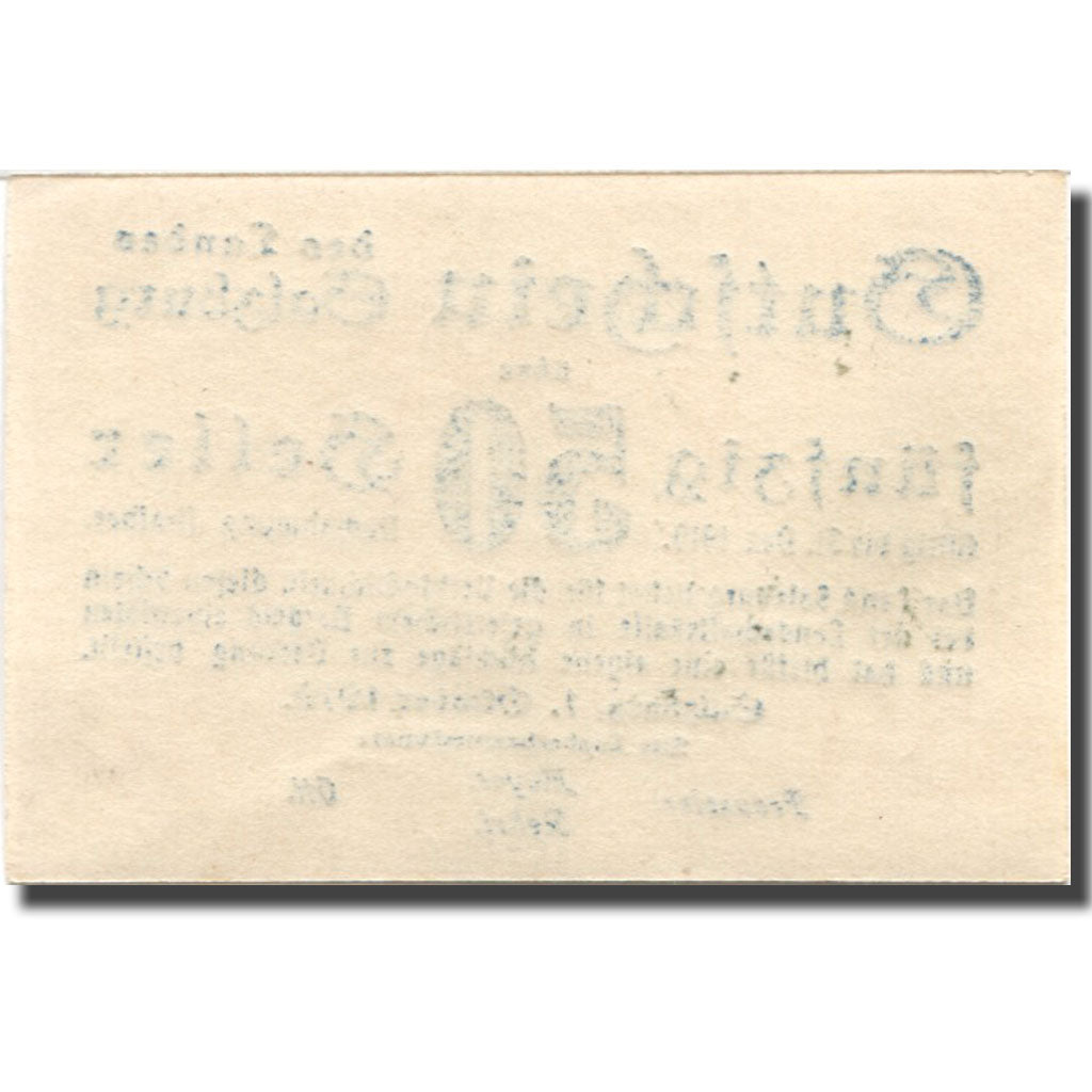 Geldschein, Österreich, Salzburg, 50 Heller, valeur faciale 1919 UNZ Mehl:FS860I