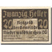 Geldschein, Österreich, Niederwaldkirchen 20Heller château 1920 UNZ Mehl:FS 673a