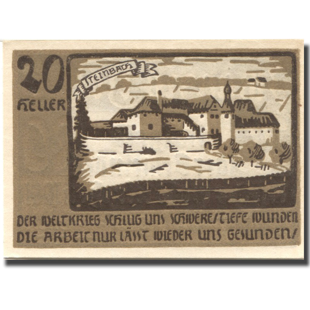 Geldschein, Österreich, Niederwaldkirchen 20Heller château 1920 UNZ Mehl:FS 673a