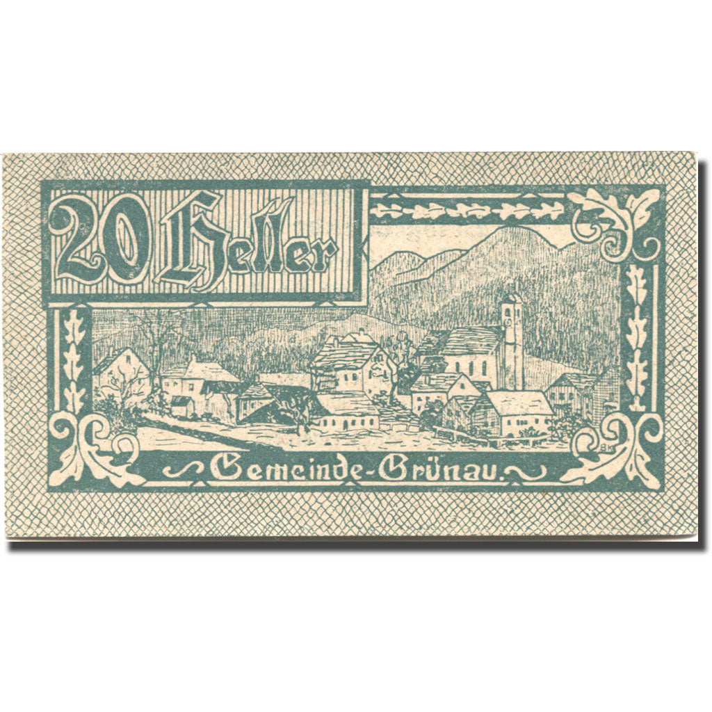 Banconote, Austria, Grünau, 20 Heller, village 1920-11-31, SPL- Mehl:FS 300b