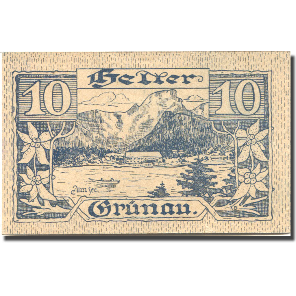 Banconote, Austria, Grünau, 10 Heller, paysage 1920-11-31, SPL Mehl:FS 300b