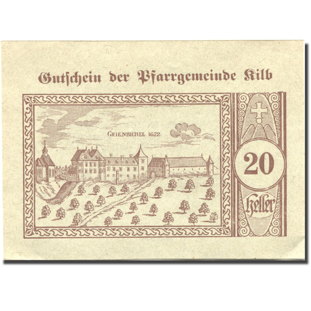 Banconote, Austria, Kilb, 20 Heller, château 1920-12-31, SPL Mehl:FS 437IIIc