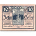 Banconote, Austria, Traiskirchen, 10 Heller, Monument, 1921 SPL Mehl:FS 1077a