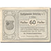 Banconote, Austria, Schärding, 60 Heller, pont, 1920 SPL Mehl:FS 951IIa