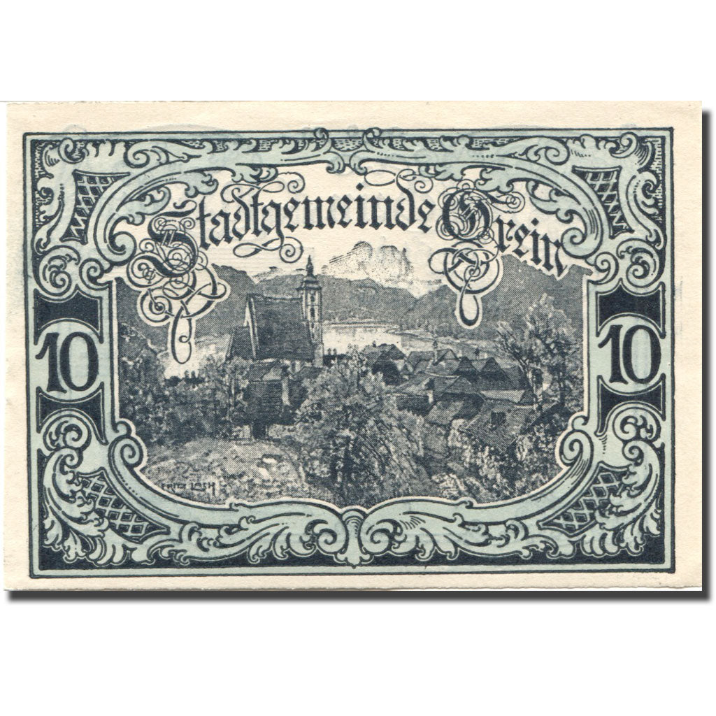 Billet, Autriche, Grein, 10 Heller, village 1920-12-31, SPL Mehl:FS 276IIc