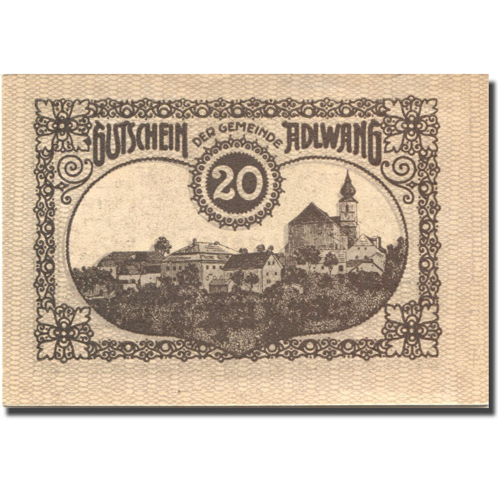 Banconote, Austria, Aldwang, 20 Heller, village 1920-12-31, SPL Mehl:FS 5a