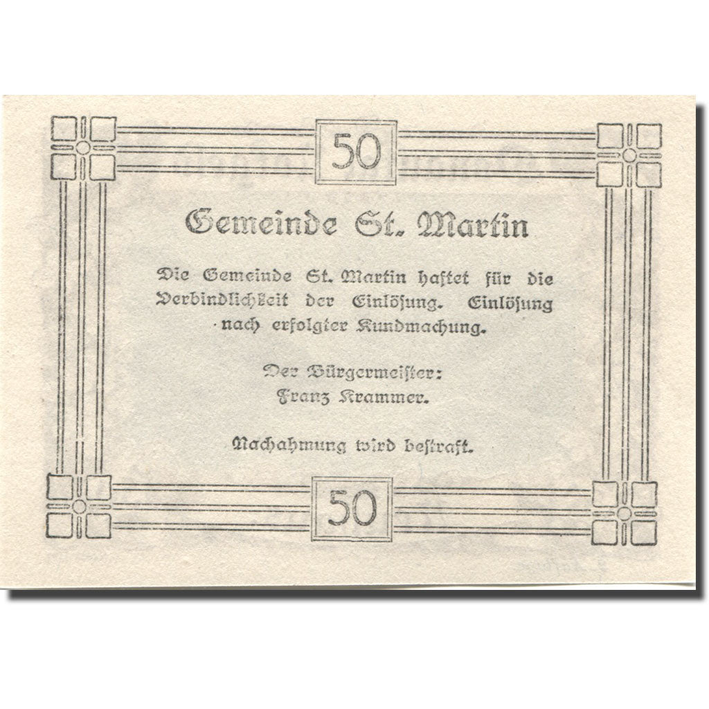 Geldschein, Österreich, Neuhaus, 50 Heller, château, UNZ-, Mehl:FS 127a