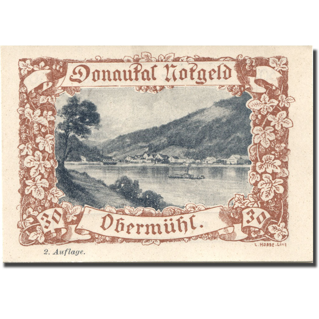 Banknot, Austria, Dhermühl, 30 Heller, fleuve, Undated, Undated, UNC(63)