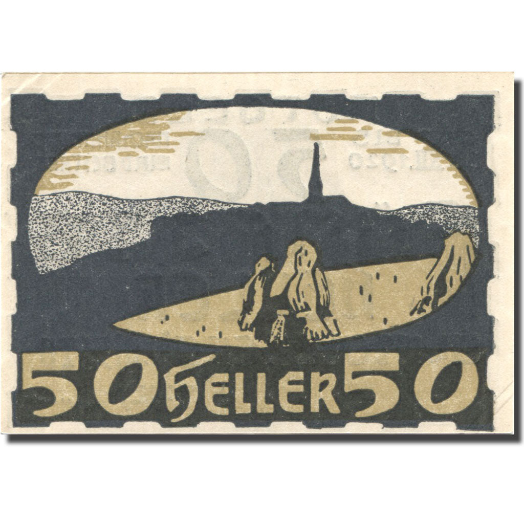 Banconote, Austria, Ulrichsberg, 50 Heller, paysage, 1920 SPL Mehl:FS 1091a