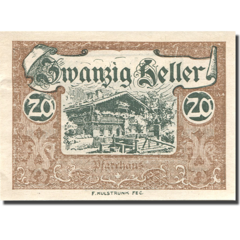 Geldschein, Österreich, Wald, 20 Heller, montagne, 1920, UNZ-, Mehl:FS 1129Ia