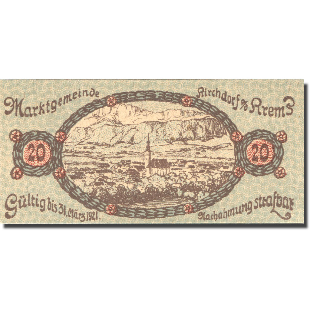 Banconote, Austria, Kirchdorf an der Krems, 20 Heller 1921 SPL Mehl:FS445IIa