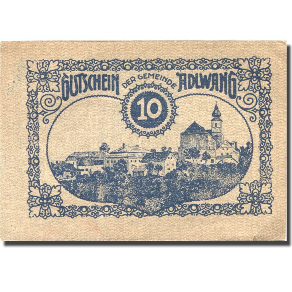 Banconote, Austria, Adlwang, 10 Heller, village 1920-12-31, SPL- Mehl:FS 5a