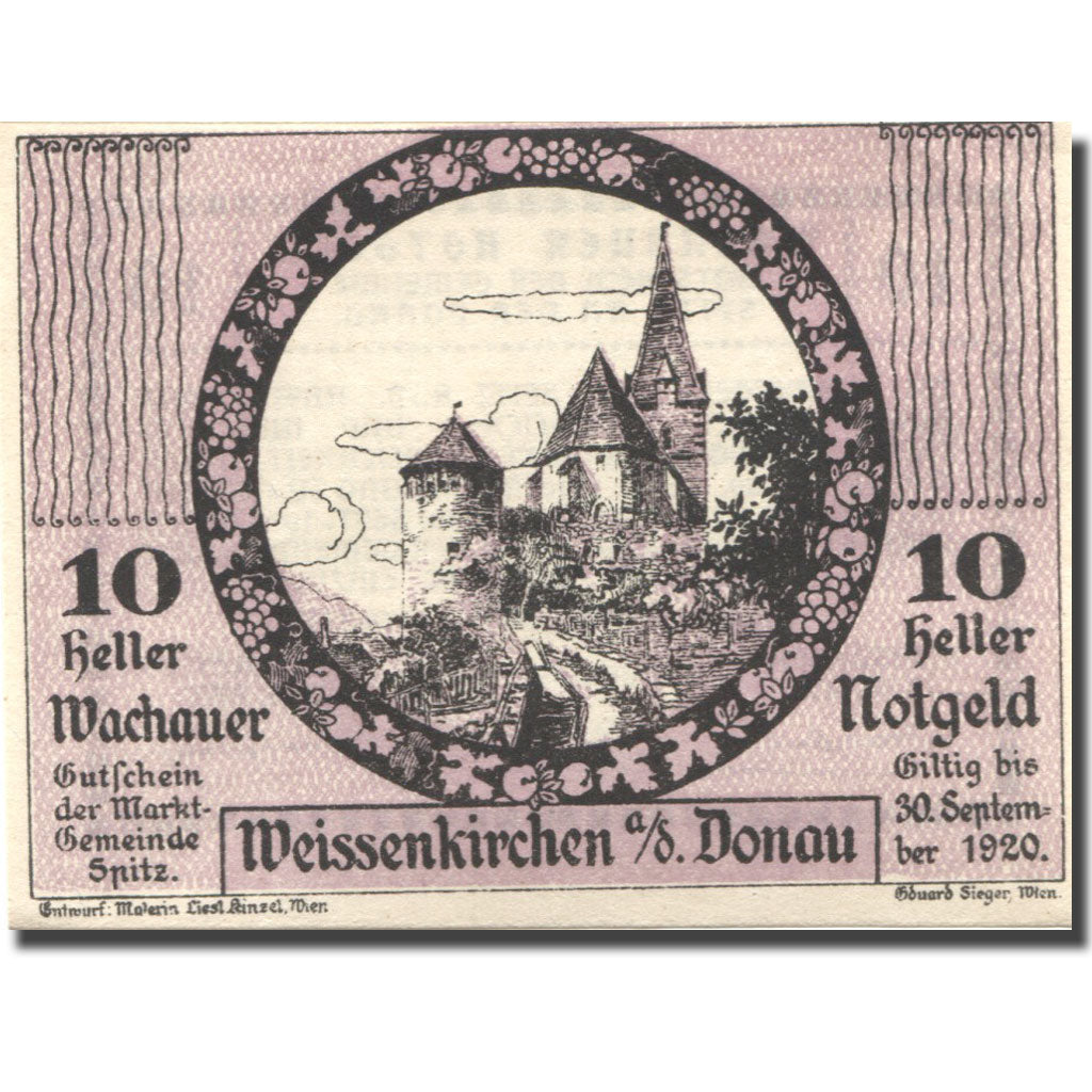 Banconote, Austria Weissenkirchen a/d Donau 10Heller 1920 SPL Mehl:FS 1122.13IIa