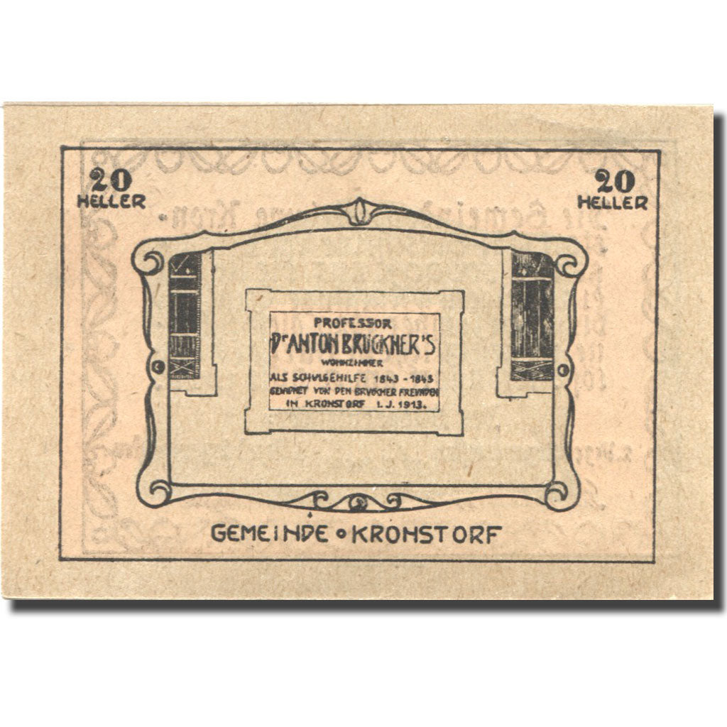 Banconote, Austria, Kronstorf, 20 Heller, valeur faciale, 1920 SPL Mehl:FS 486a