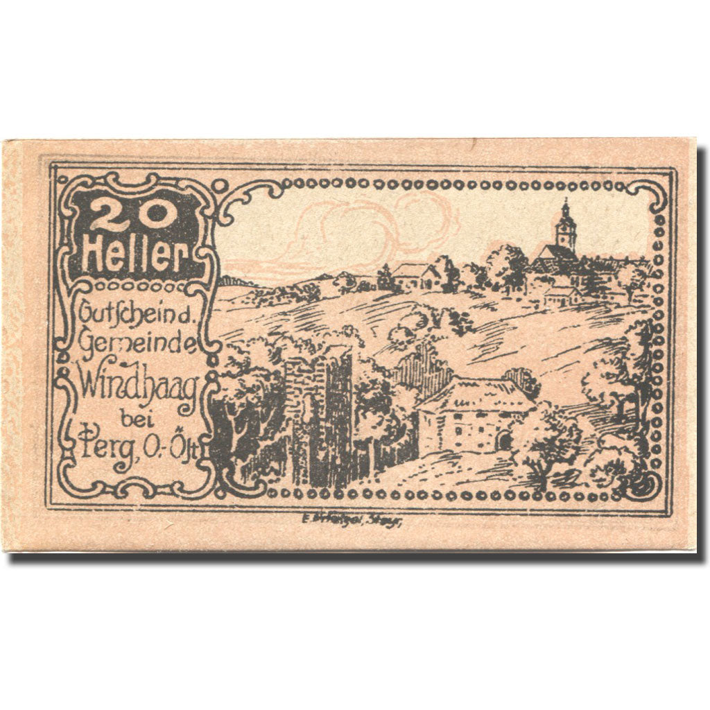 Billet, Autriche, Perg, 20 Heller, village, 1920, 1920-12-31, SUP, Mehl:FS 1243I