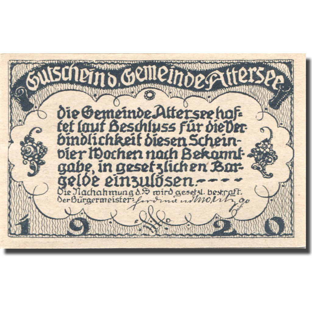 Banconote, Austria, Attersee, 10 Heller, bateau, 1920, SPL, Mehl:FS 60a