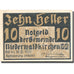 Banconote, Austria, Niederwaldkirchen, 10 Heller, Monument, 1920 SPL Mehl:FS673a