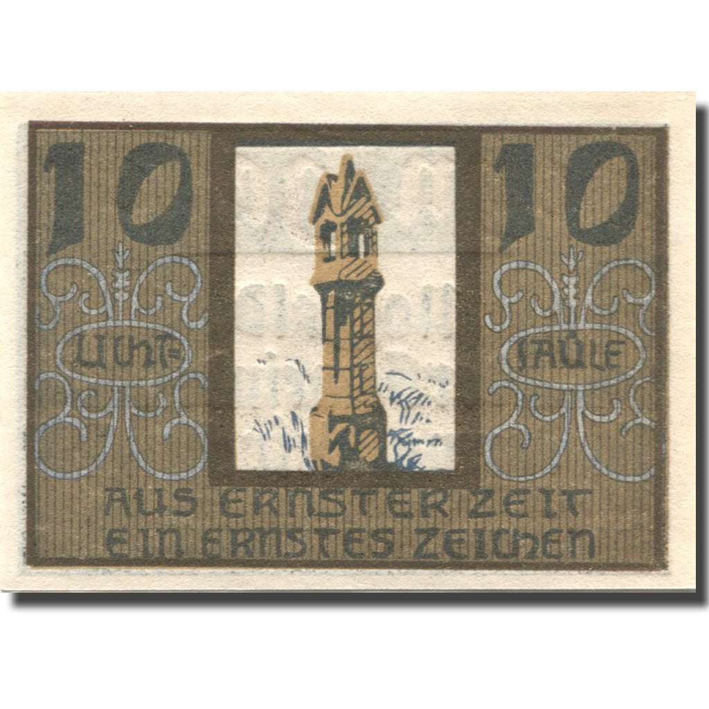 Banconote, Austria, Niederwaldkirchen, 10 Heller, Monument, 1920 SPL Mehl:FS673a