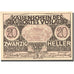 Geldschein, Österreich, Vöslau, 20 Heller, château, 1920 UNZ- Mehl:FS 1121IIa