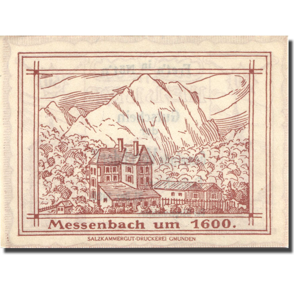 Geldschein, Österreich, Vorchdorf, 50 Heller, château, 1920 UNZ- Mehl:FS 1119a
