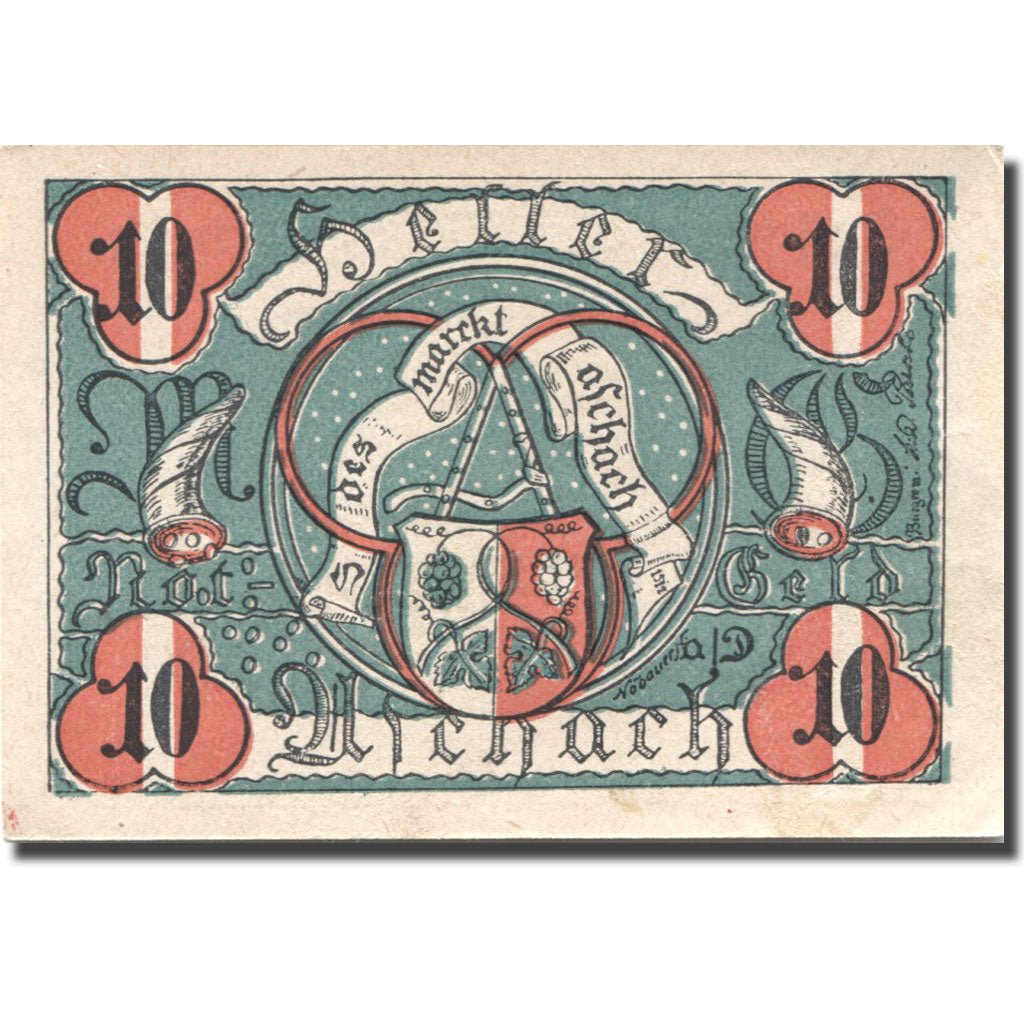 Banconote, Austria, Aschach a/d Donau 10Heller Blason, SPL Mehl:FS 53IIb01