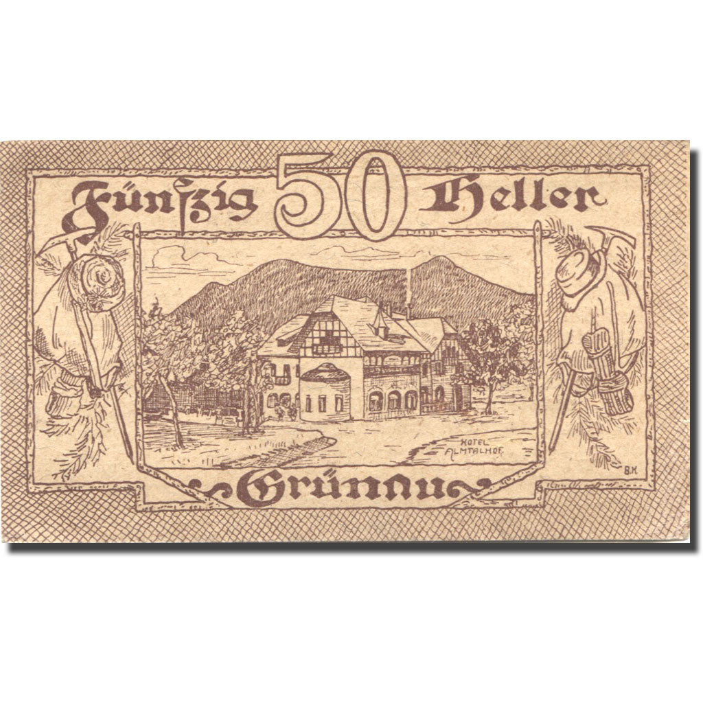 Banconote, Austria, Grünau, 50 Heller, ferme 1920-11-31, SPL- Mehl:FS 300a