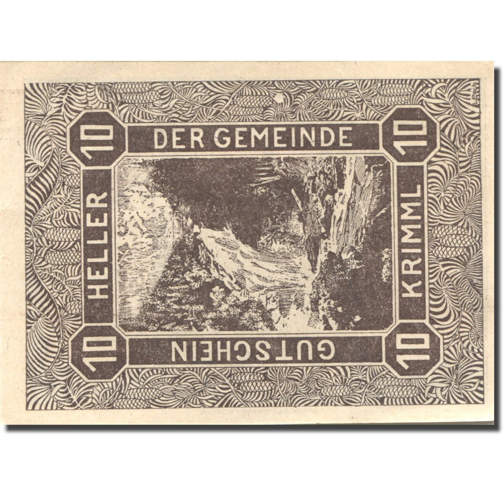 Billet, Autriche, Krimml, 10 Heller, Eglise, 1920, 1920-12-31, SPL, Mehl:FS 483a