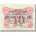 Geldschein, Österreich, Nussdorf, 10 Heller, bateau, 1920-11-30 VZ+ Mehl:FS 677a