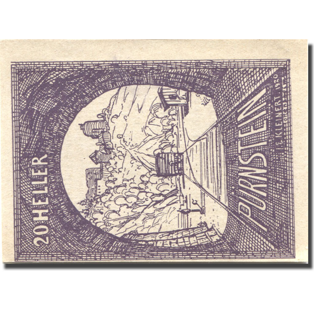 Geldschein, Österreich, Pürnstein 20Heller Chemins de Fer 1920 UNZ Mehl:FS 802a