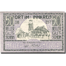 Banconote, Austria, Ort im Innkreis, 50 Heller, Eglise, 1920 SPL Mehl:FS 711a