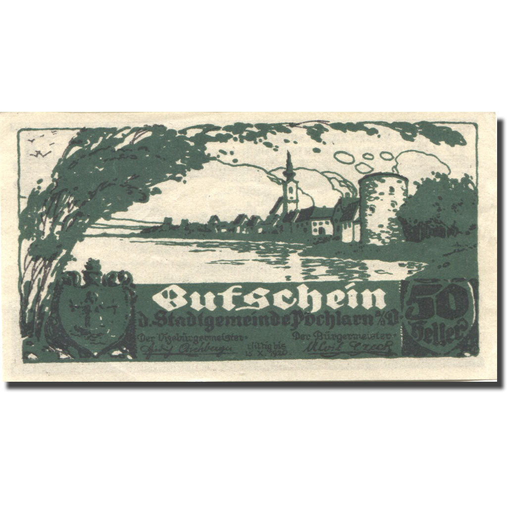 Billet, Autriche, Pöchlarn, 50 Heller, château 1920-10-15, SPL Mehl:FS 755IV