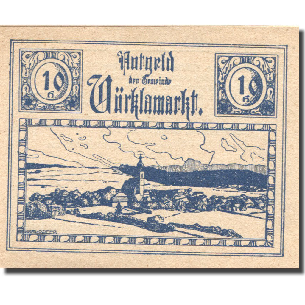 Geldschein, Österreich, Vöcklamarkt 10 Heller paysage 1920 UNZ Mehl:FS 1117IIa
