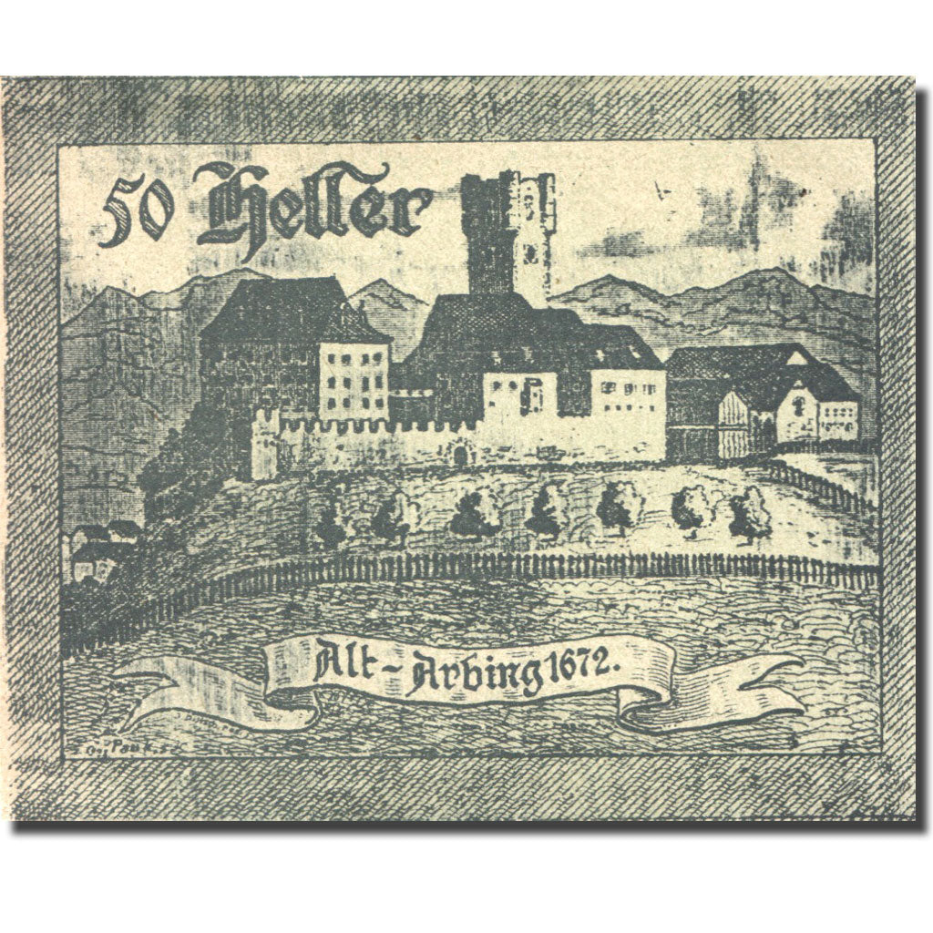 Banconote, Austria, Arbing, 50 Heller, Blason 1 1920-12-31, SPL Mehl:FS 49c