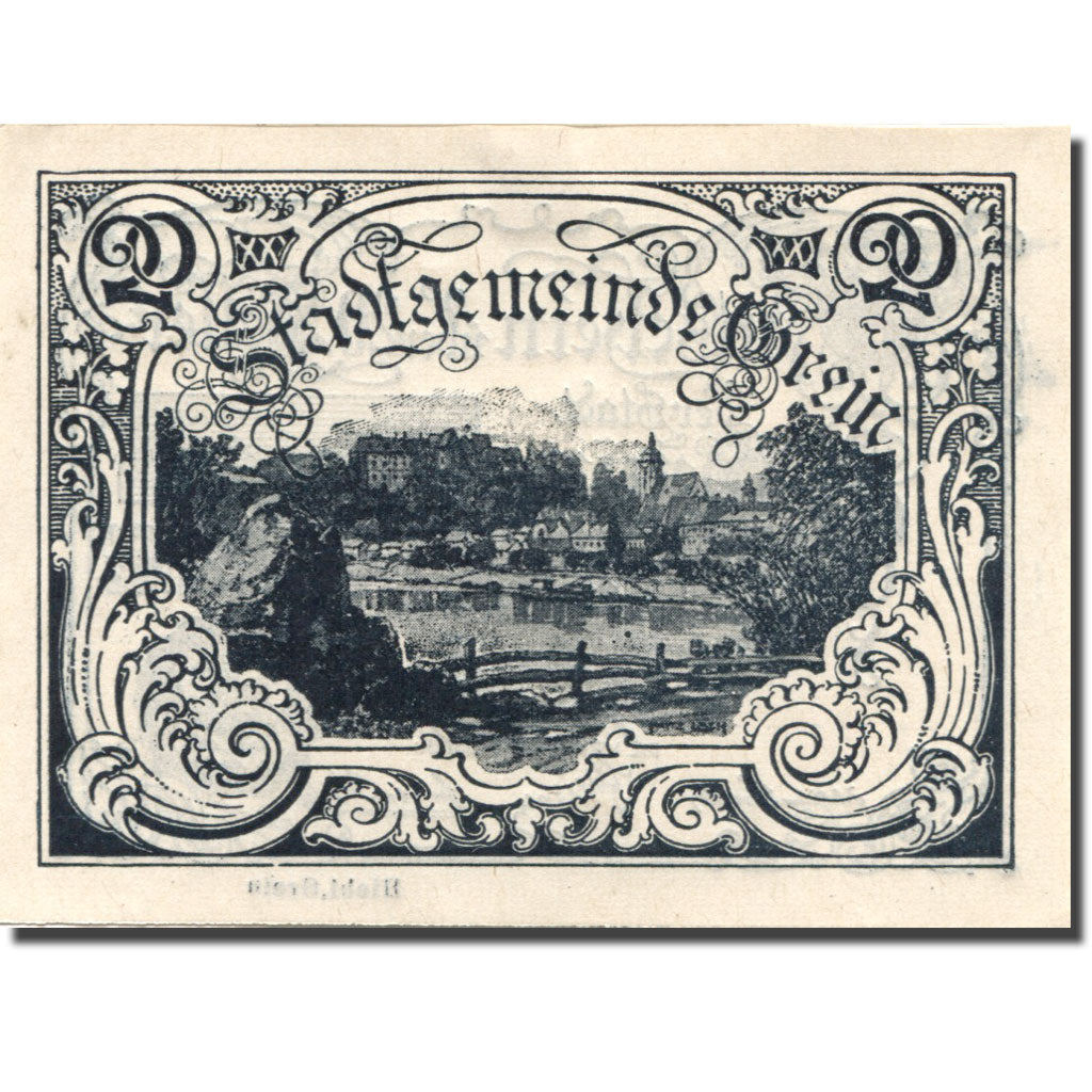 Biljet, Oostenrijk, Grein, 20 Heller, village 1920-12-31, SUP Mehl:FS 276IIIa
