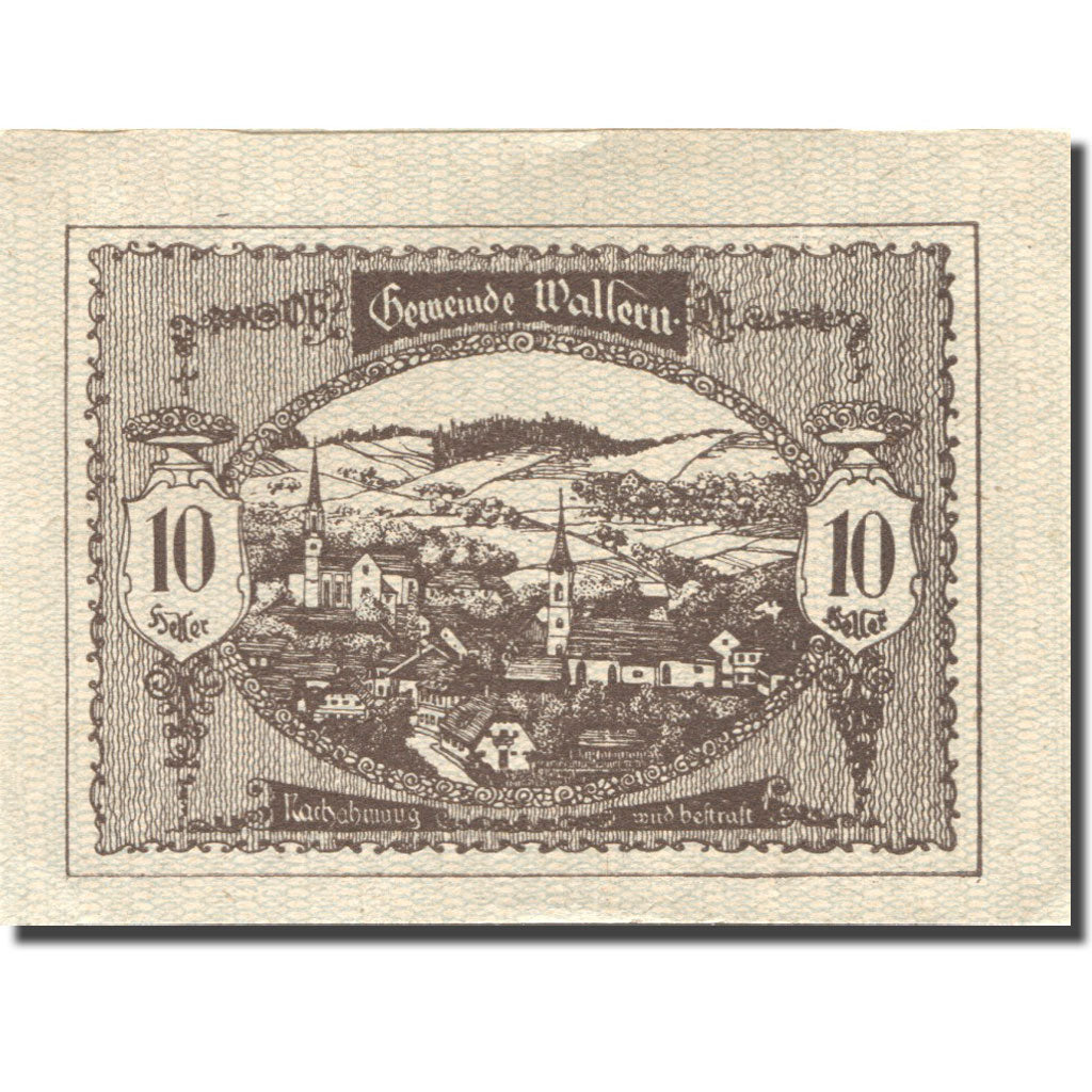 Banconote, Austria, Wallern, 10 Heller, village 1920-12-31, SPL- Mehl:FS 1163a