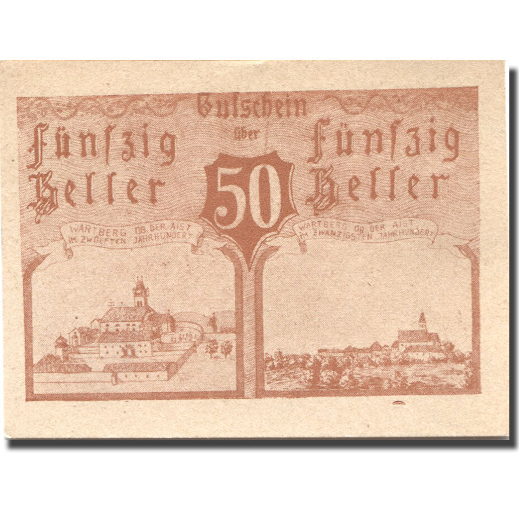 Billet, Autriche, Warlberg, 50 Heller, château 1920-12-31, SPL Mehl:FS 1142a