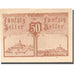 Billet, Autriche, Warlberg, 50 Heller, château 1920-12-31, SPL Mehl:FS 1142a