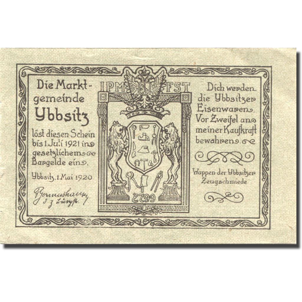 Banconote, Austria, Ybbsitz, 10 Heller, Blason 1921-07-01, SPL- Mehl:FS 1260