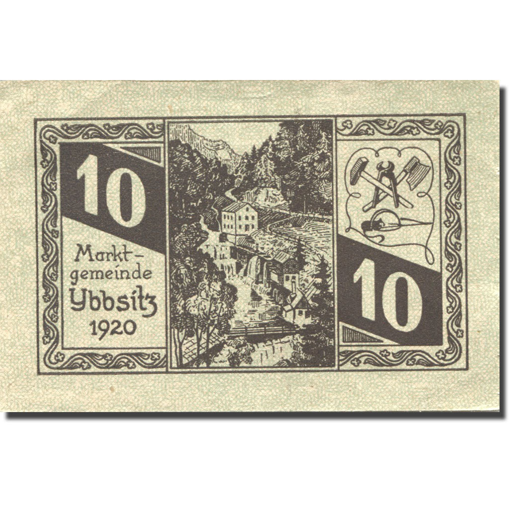 Banconote, Austria, Ybbsitz, 10 Heller, Blason 1921-07-01, SPL- Mehl:FS 1260