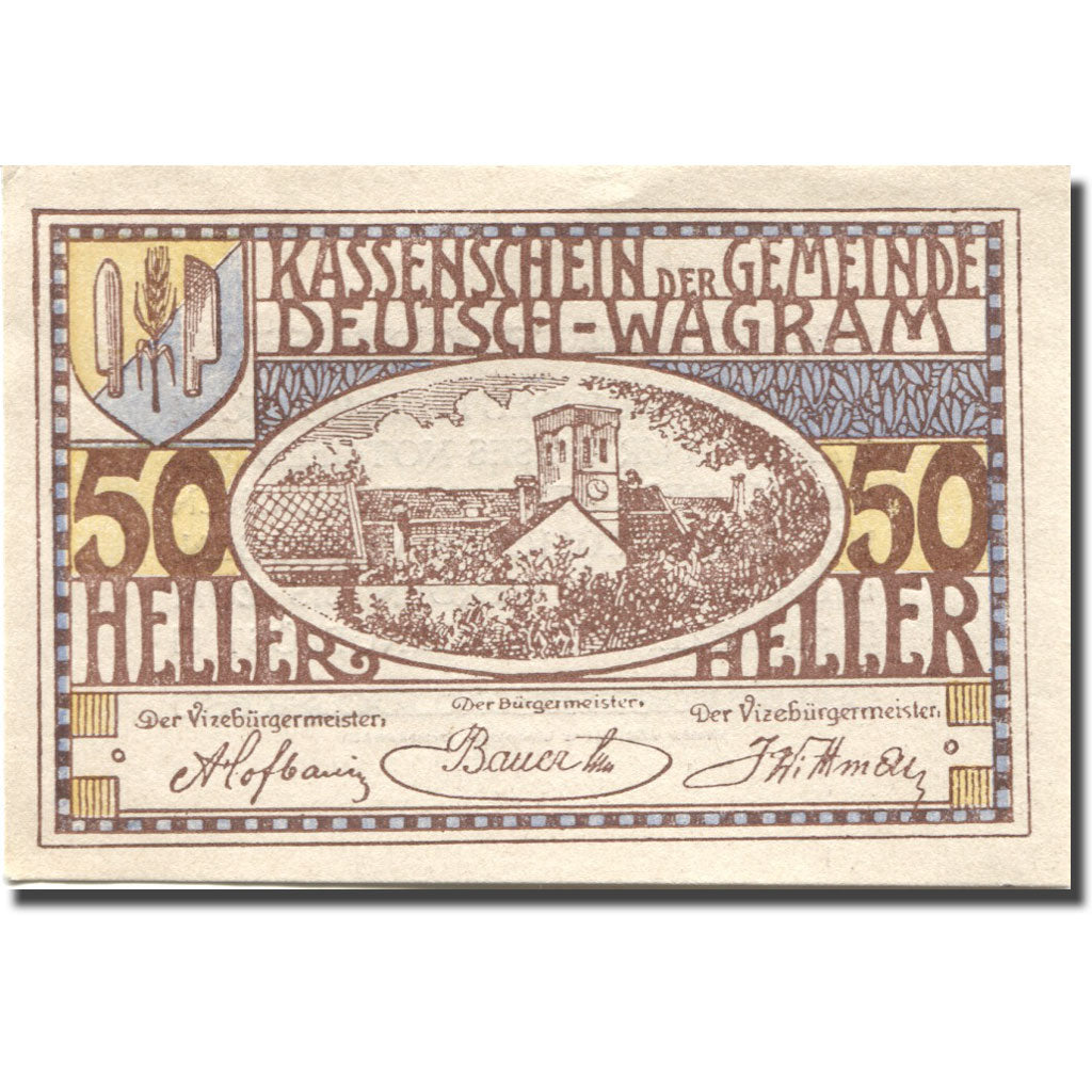Billete, Austria, Wagram, 50 Heller, Eglise, 1920, 1920-12-31, SC, Mehl:FS 121aB