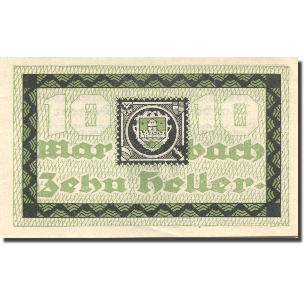 Banconote, Austria, Marbach an der Donau, 10 Heller, Eglise, SPL, Mehl:FS 579II