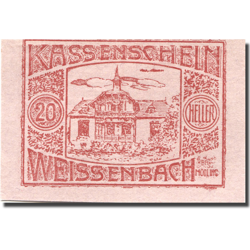 Banknot, Austria, Weissenbach, 20 Heller, manoir 1, 1920, 1920-07-20, UNC(63)