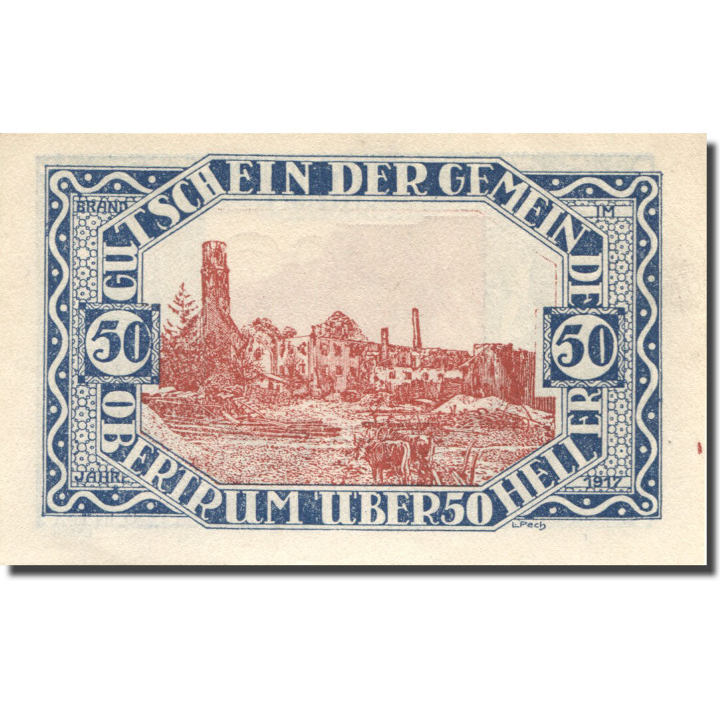 Banconote, Austria, Obertrum, 50 Heller, chalet 1920-10-31, SPL Mehl:FS 695a