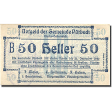 Banconote, Austria, Pürbach, 50 Heller, valeur faciale, 1920 SPL Mehl:FS 793IIb
