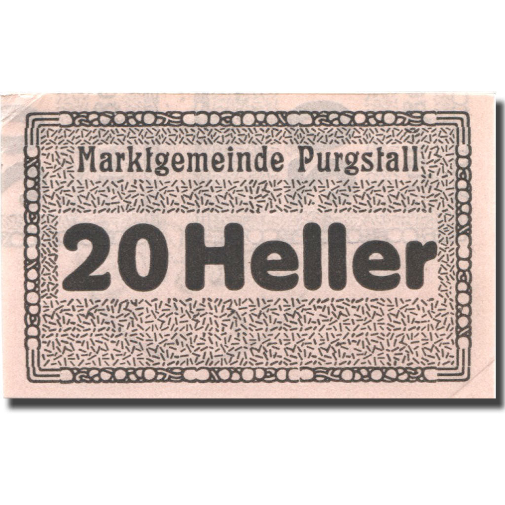Banconote, Austria, Purgstall, 20 Heller, valeur faciale, SPL, Mehl:FS 794I.1.1