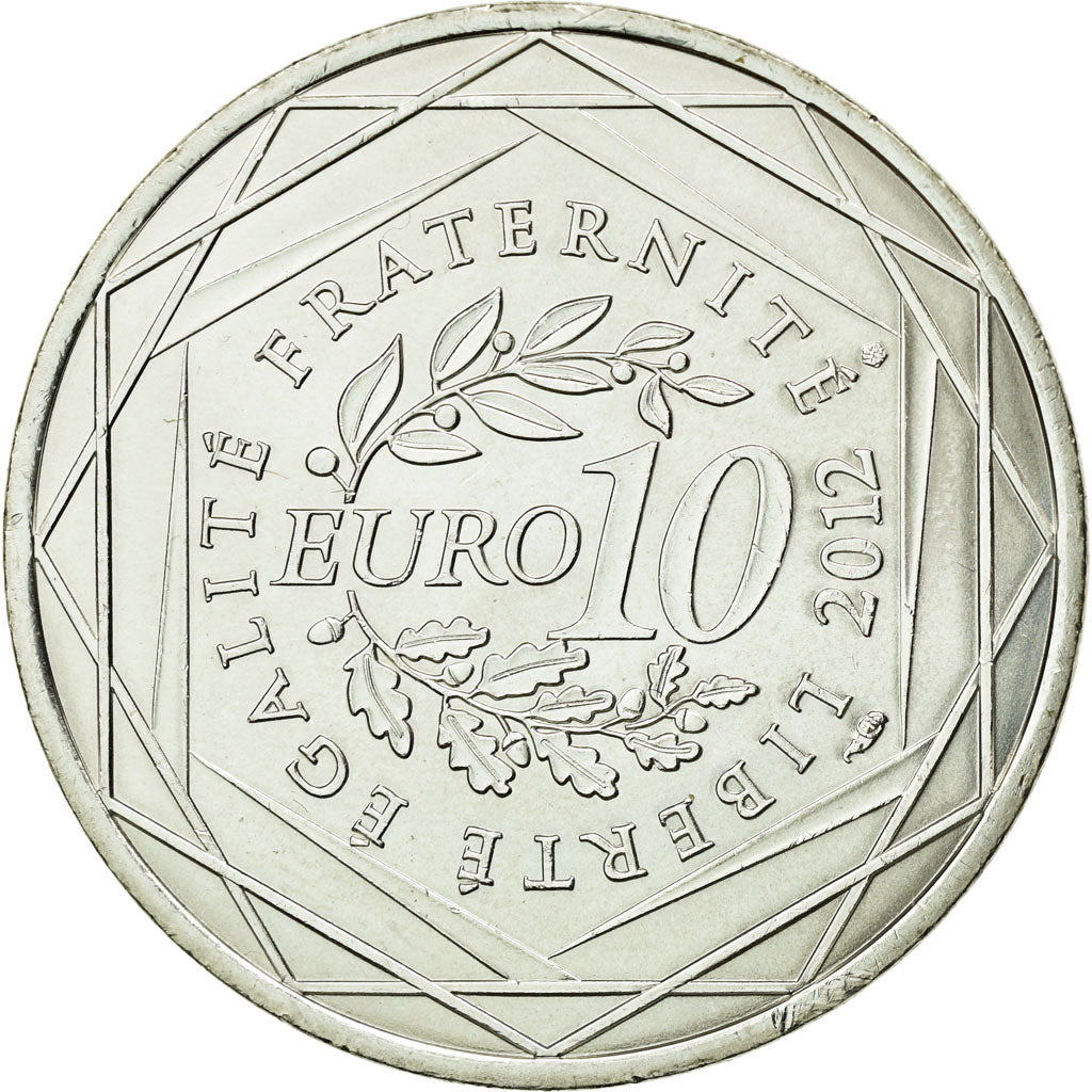 Munten, Frankrijk, 10 Euro, 2012, UNC-, Zilver, KM:1862